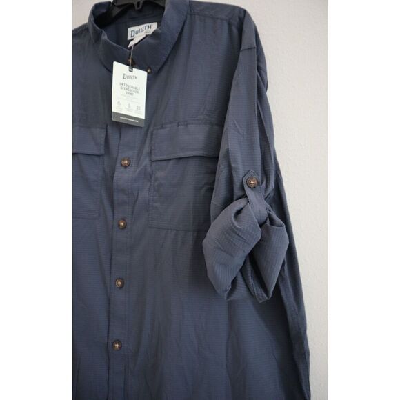 Duluth Trading 90850 Men's Sz 2XL Blue Untouchable Standard Fit L/S Shirt - Picture 8 of 8